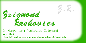 zsigmond raskovics business card